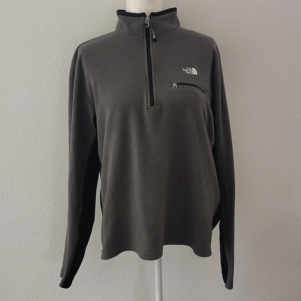 North Face Flight Series Polartec Fleece 1/4 Zip Pullover Brown/Gray Siz…